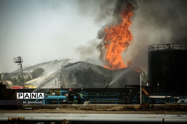 آتش‌سوزی در پالایشگاه نفت تهران