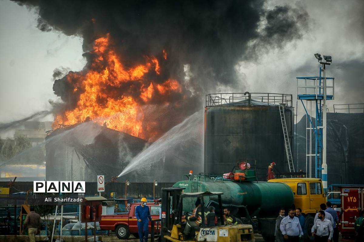 آتش‌سوزی در پالایشگاه نفت تهران