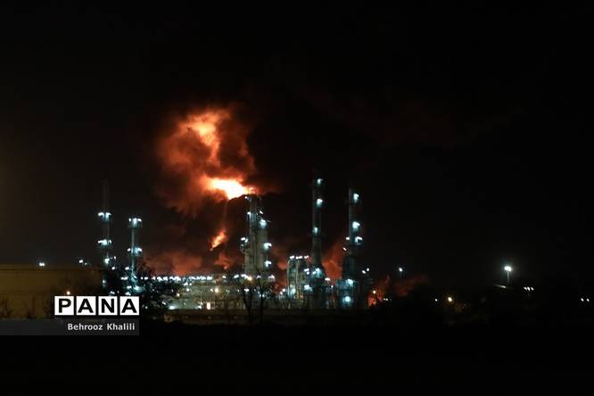 آتشسوزی در پالایشگاه تهران
