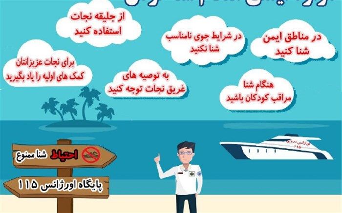 توصیه‌های ایمنی برای پیشگیری از غرق شدگی را جدی بگیرید