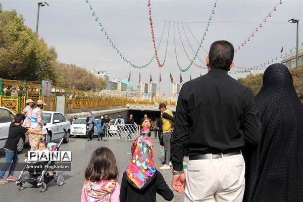 راهپیمایی عزاداران  امام رضا علیه السلام به سمت بارگاه مطهر رضوی