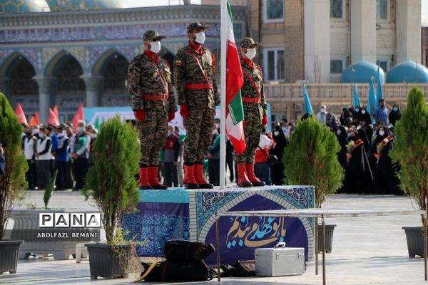 آیین «عهد سربازی» در مسجد مقدس جمکران