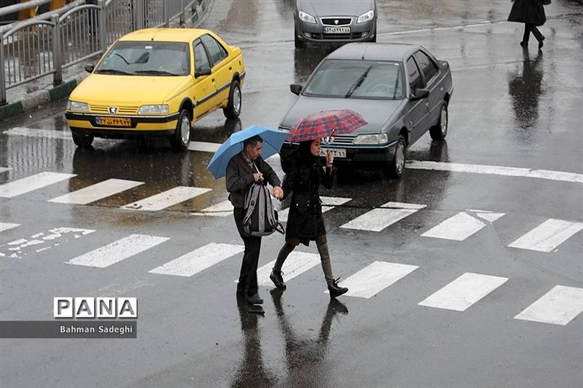 بارش باران در ۱۳ استان