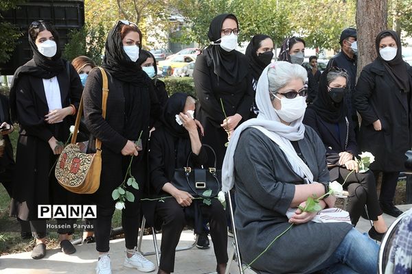 مراسم تشییع پیکر مرحومه ایران درودی هنرمند نقاش