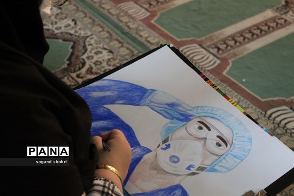 مسابقه نقاشی زنده به مناسبت هفته پدافند غیرعامل در محمودآباد