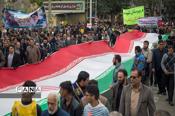 فریاد استکبارستیزی کرمانشاهی‌ها در یوم‌الله 13 آبان