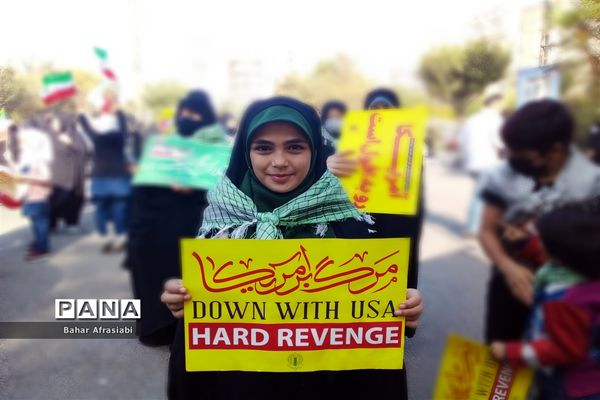 طنین  صدای مرگ برآمریکا در رباط کریم پیچید