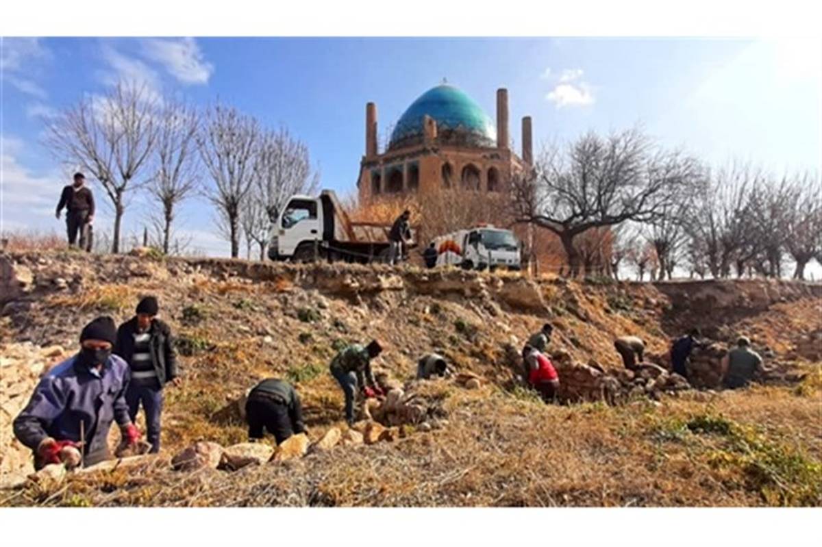 ساماندهی محوطه پایگاه میراث جهانی گنبد سلطانیه آغاز شد