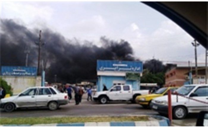 آتش‌سوزی در اداره ترابری شرکت بهره‌برداری نفت و گاز مسجد سلیمان