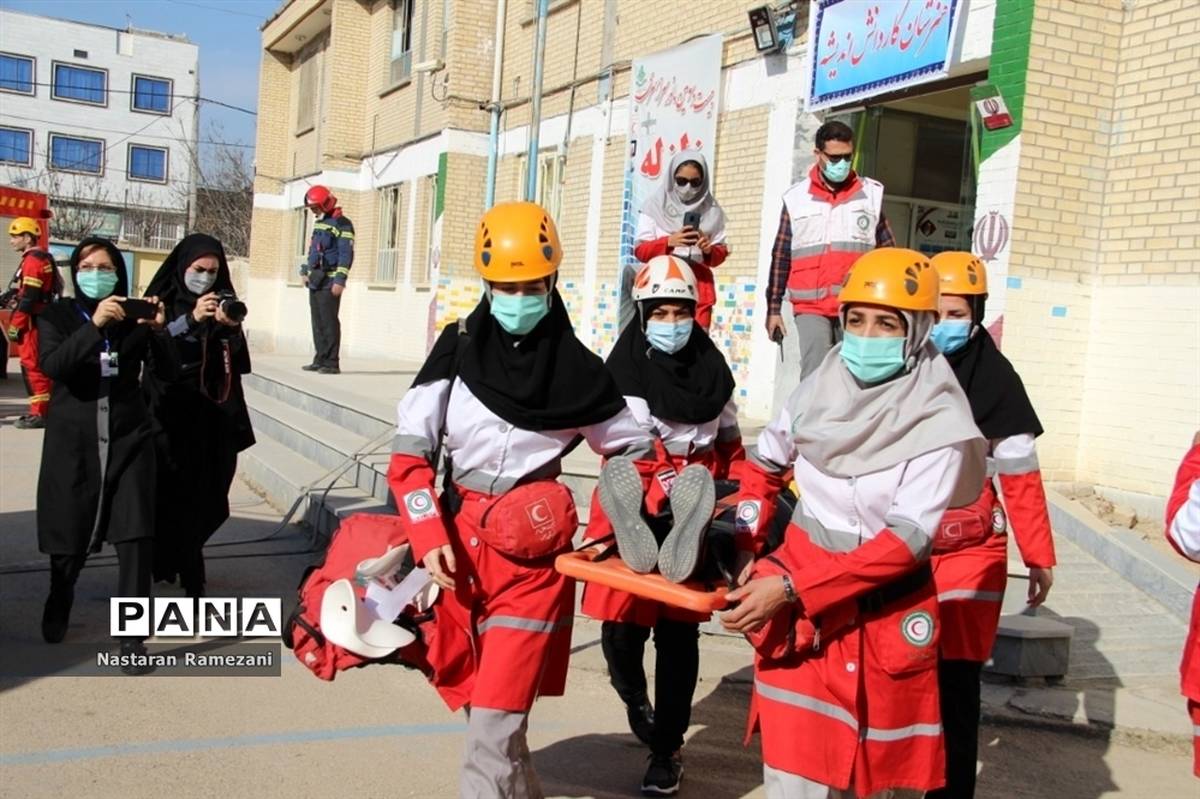 برگزاری مانور زلزله در مدارس بجنورد