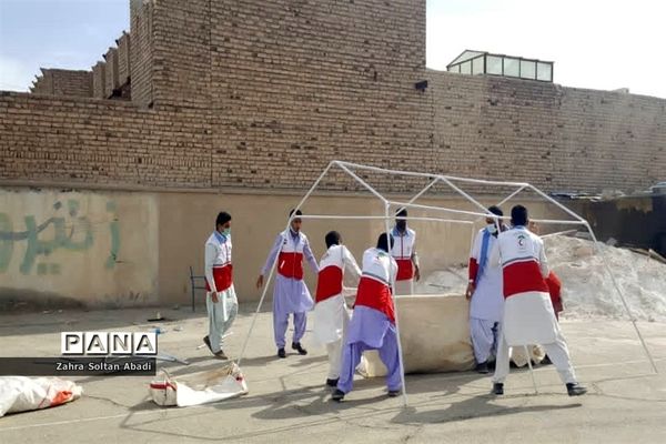 مانور سراسری زلزله در هنرستان خاتم الانبیا ایرانشهر