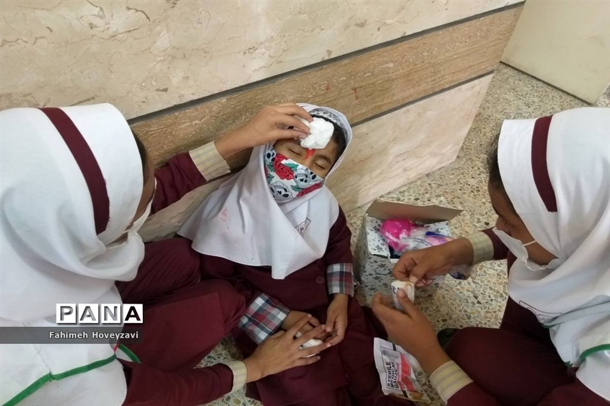 مانور زلزله در مدارس شهرستان حمیدیه