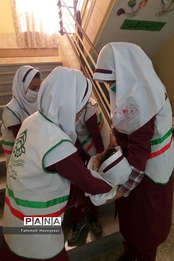 مانور زلزله در مدارس شهرستان حمیدیه