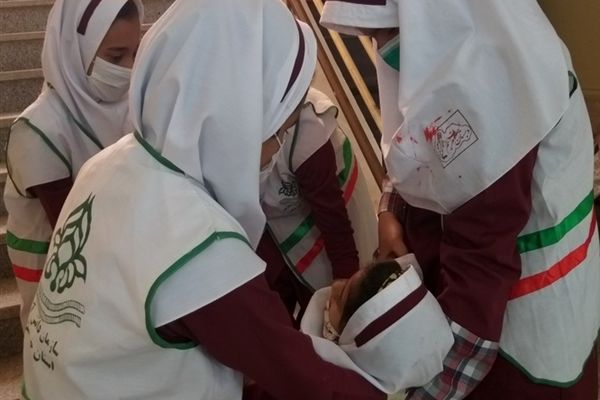 مانور زلزله در مدارس شهرستان حمیدیه
