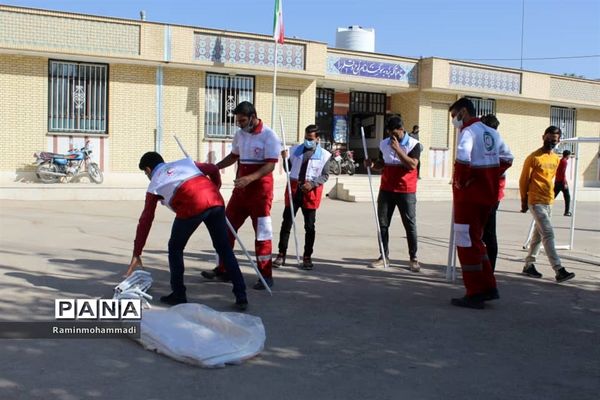 نواختن زنگ زلزله در شهرستان خفر