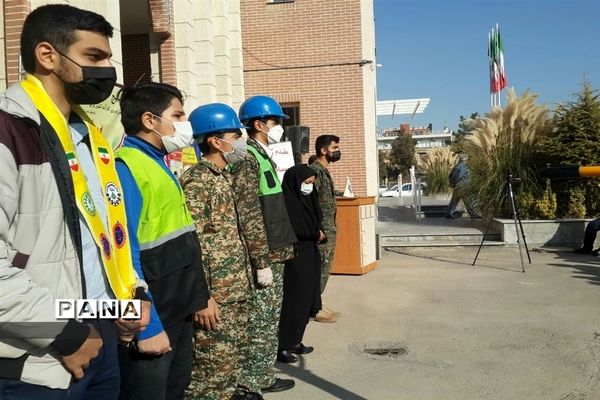 مانور سراسری زلزله و ایمنی در مدارس ناحیه۶ مشهد