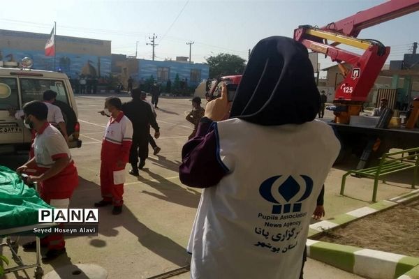 مانور زلزله و ایمنی در مدارس شهرستان دشتی