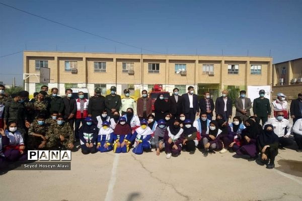 مانور زلزله و ایمنی در مدارس شهرستان دشتی