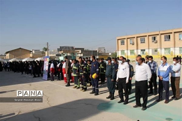 مانور زلزله و ایمنی در مدارس شهرستان دشتی