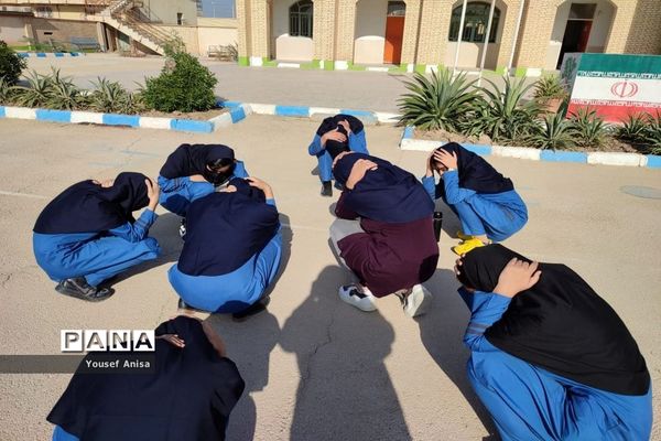 مانور زلزله و ایمنی در مدارس منطقه بردخون