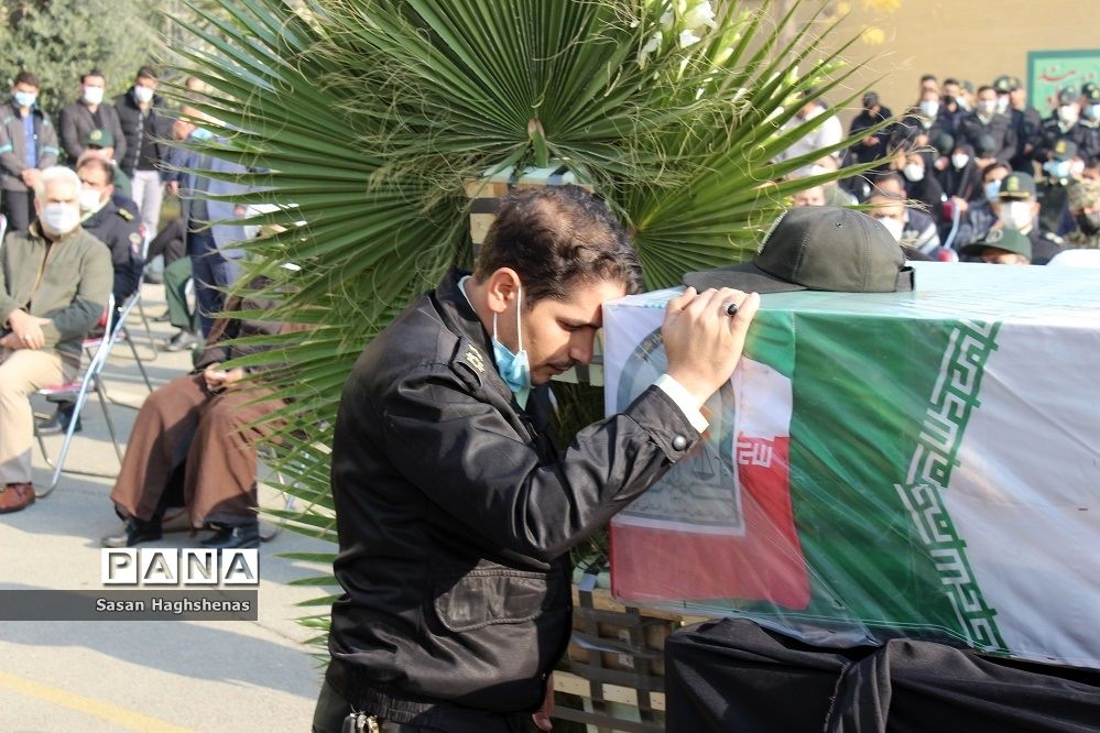 مراسم تشییع شهید راه نظم و امنیت در شهرستان اسللمشهر