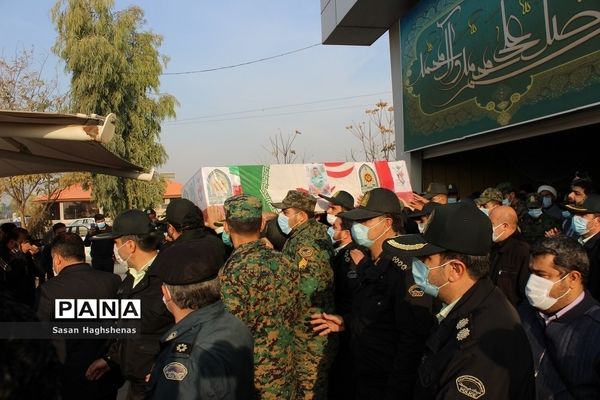 مراسم تشییع شهید راه نظم و امنیت در شهرستان اسللمشهر