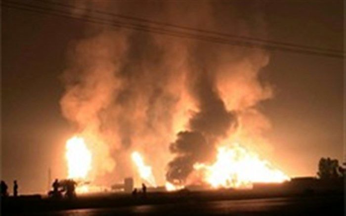 آتش‌سوزی لوله گاز غرب تهران مهار شد
