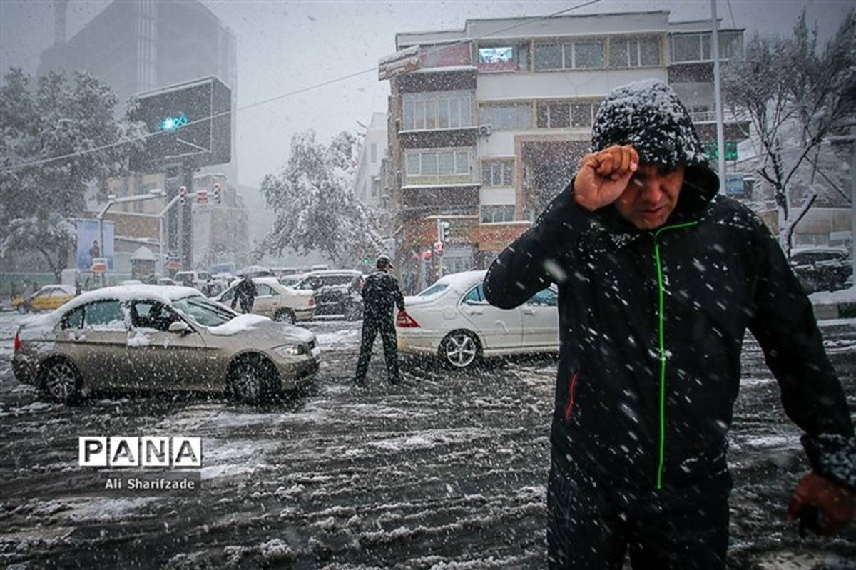 بارش برف و باران در ۹ استان