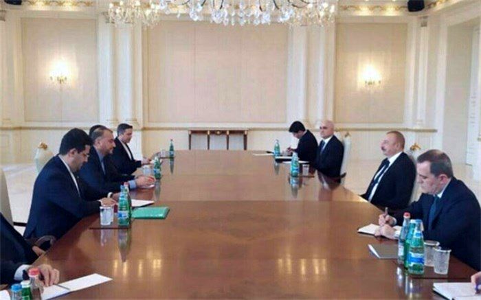 وزیر امور خارجه ایران با رییس‌جمهور آذربایجان در باکو دیدار کرد