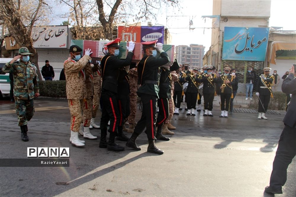 تشییع  پیکر دو شهید جاوید الاثرهشت سال دفاع مقدس در بجنورد