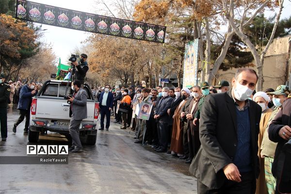 تشییع  پیکر دو شهید جاوید الاثرهشت سال دفاع مقدس در بجنورد
