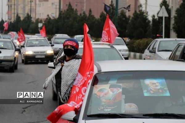 کاروان خودرویی به مناسبت سالگرد شهادت سردار سلیمانی در قم