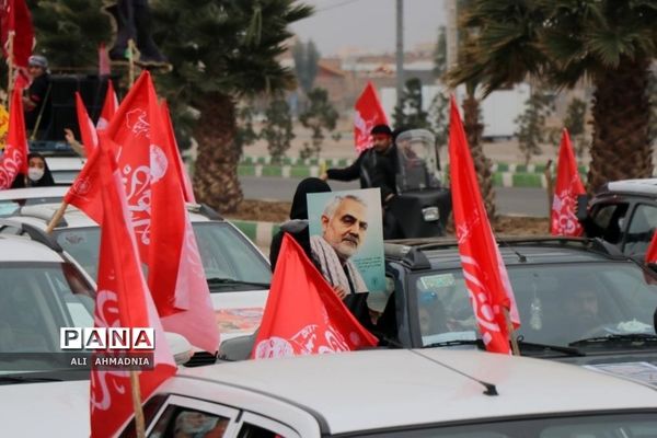 کاروان خودرویی به مناسبت سالگرد شهادت سردار سلیمانی در قم