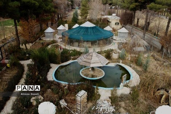 فضای زمستانی اردوگاه شهید آیت اله دستغیب در شیراز