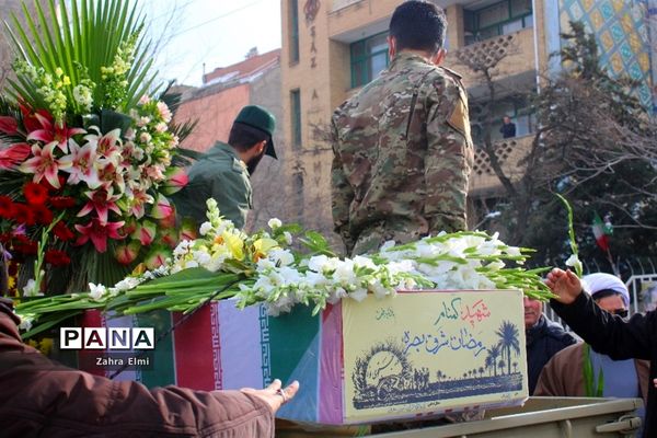 استقبال از پیکرهای مطهر سه شهید گمنام در تبریز