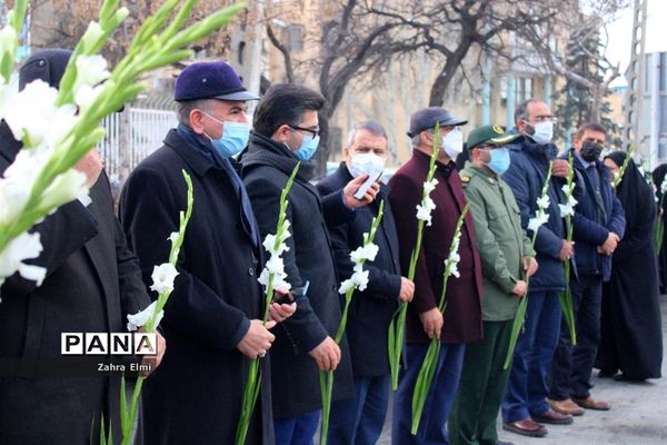 استقبال از پیکرهای مطهر سه شهید گمنام در تبریز