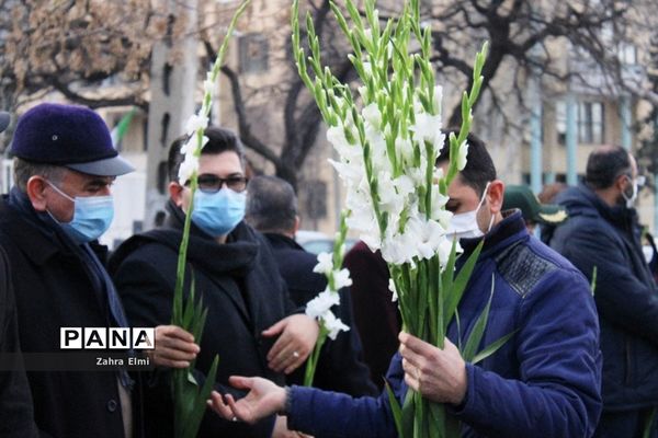 استقبال از پیکرهای مطهر سه شهید گمنام در تبریز