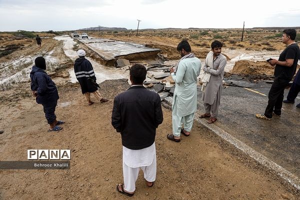 سیل در شهر کنارک استان سیستان و بلوچستان