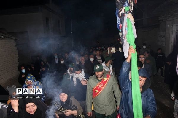 مراسم وداع با شهدای گمنام در روستای تیله نو گلوگاه