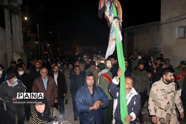 مراسم وداع با شهدای گمنام در روستای تیله نو گلوگاه