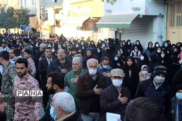 مراسم وداع با شهدای گمنام در شهرستان گلوگاه