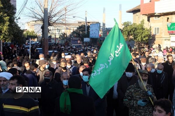 مراسم وداع با شهدای گمنام در شهرستان گلوگاه