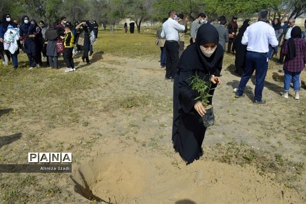 مراسم روز درختکاری در اردوگاه تربیتی امام خمینی (ره)  استان بوشهر چاهکوتا برگزار شد