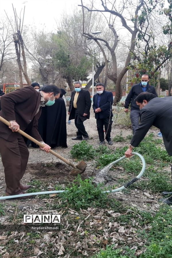 آیین نکوداشت روزملی درختکاری در منطقه ۱۰ شهر تهران