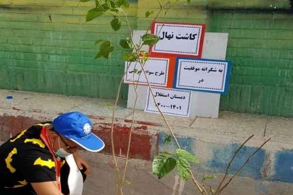 کاشت نهال به‌مناسبت روز درختکاری در مدارس بندرامام خمینی (ره)