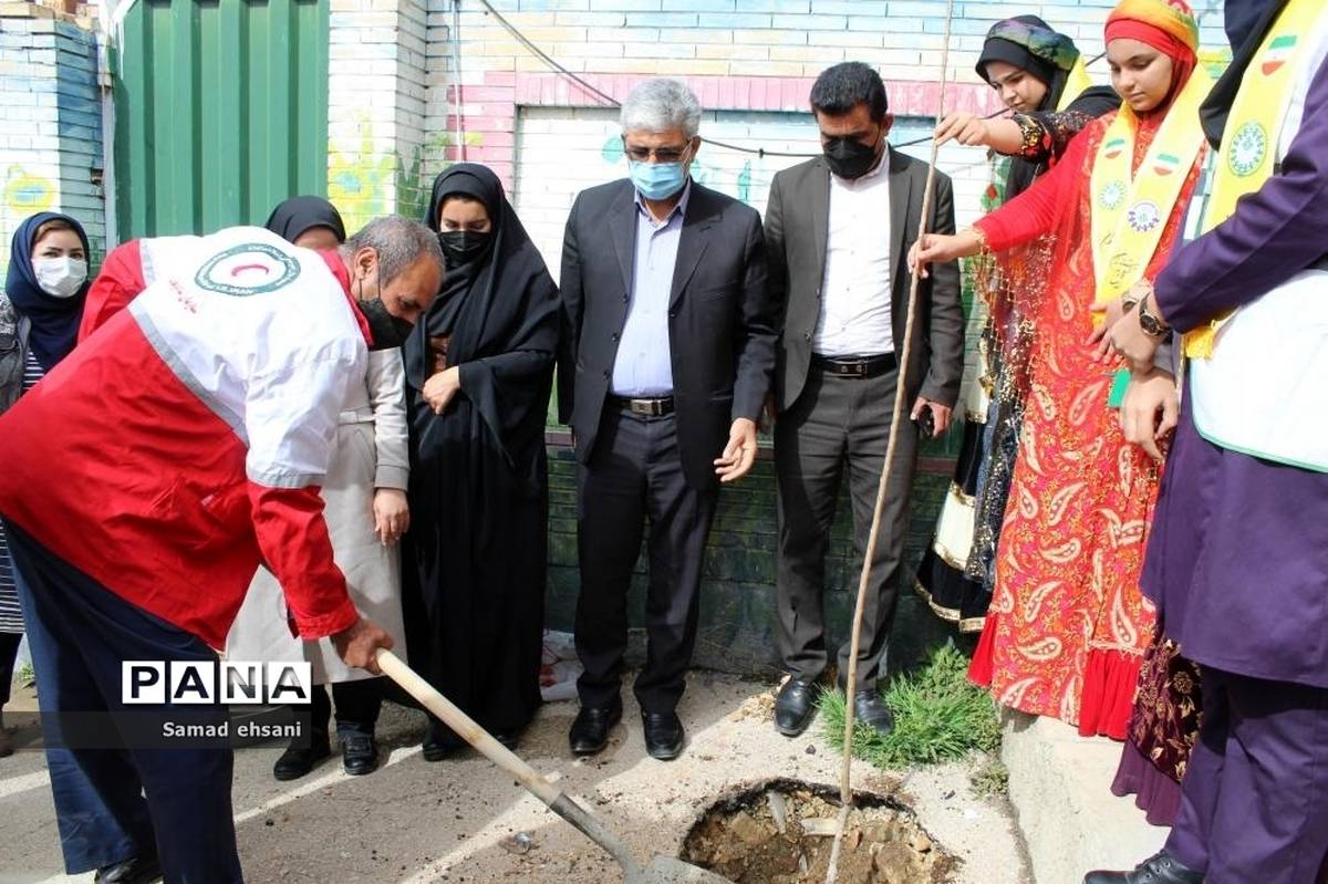 کاشت نهال به مناسبت هفته درختکاری توسط دانش‌آموزان پیشتاز کهگیلویه و بویراحمد