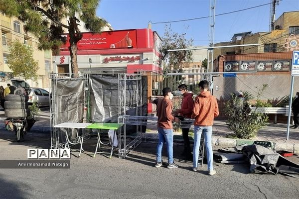 برپایی غرفه دانش‌آموزی به مناسبت نیمه شعبان