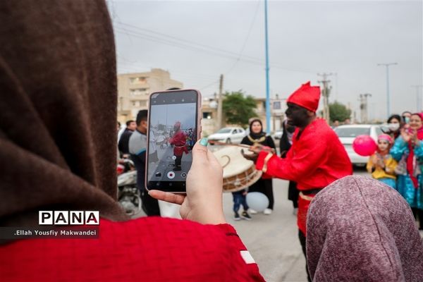 پیشواز نوروز ۱۴۰۱ با شادی پیمایی نوروزی در امیدیه