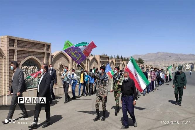 همایش پیادهروی مهدی یاوران در شهرستان بیرجند