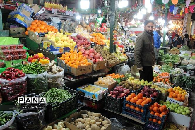 حال و هوای بازار میوه و سبزیجات منطقه تجریش تهران در نوروز ۱۴۰۱